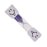 3 Minutes Smiling Face The Hourglass for Kids Toothbrush Timer Sand Clock, purple sand